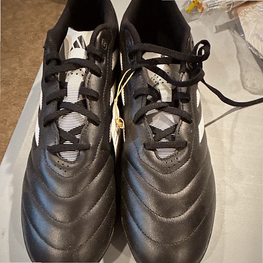 adidas Goletto VIII TF Black/White Lace-Up Low Top Men’s Turf Soccer Shoes
