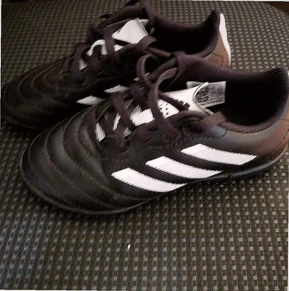 Adidas Goletto VIII TF Soccer Cleats Kids Size 10.5 T Black White Lace Up GY5781