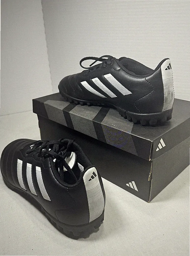 adidas Goletto VIII TF Unisex Soccer Cleats Black White US W8 M7 unisex indoor