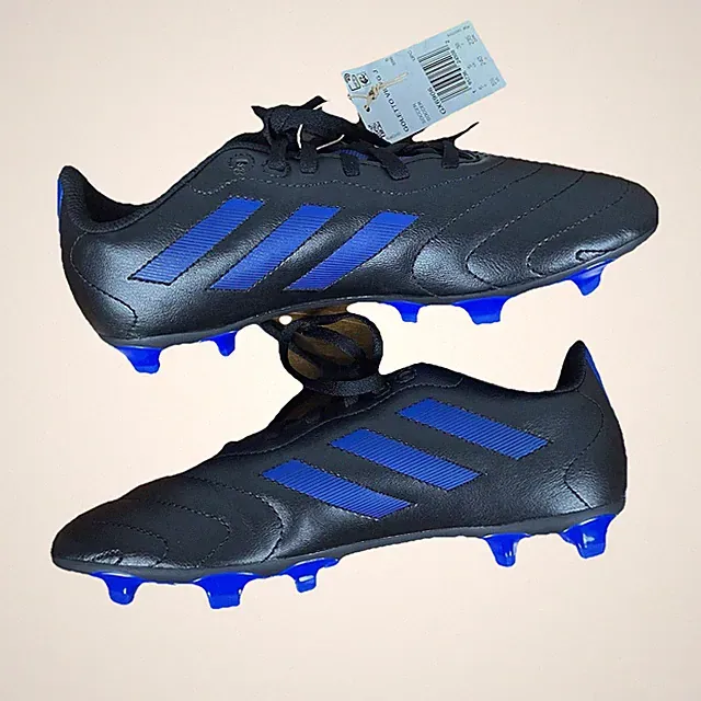 Adidas Goletto VIII Youth Soccer Cleats GX6906 Black Blue NWT Size 5.5 *desc