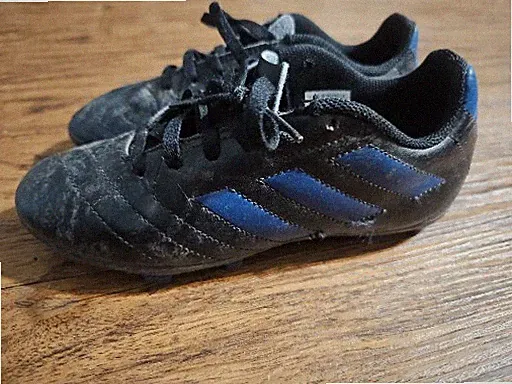 Adidas Golleto Soccer Cleats 3.5 Blue And Black Needs Cleaning