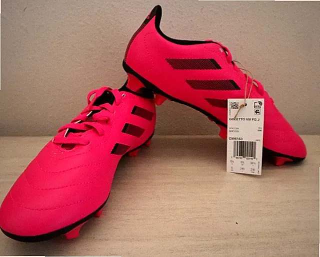 Adidas GW6163 Youth Girl's Sz 6 Pink Goletto VIII Firm Ground Soccer Cleats