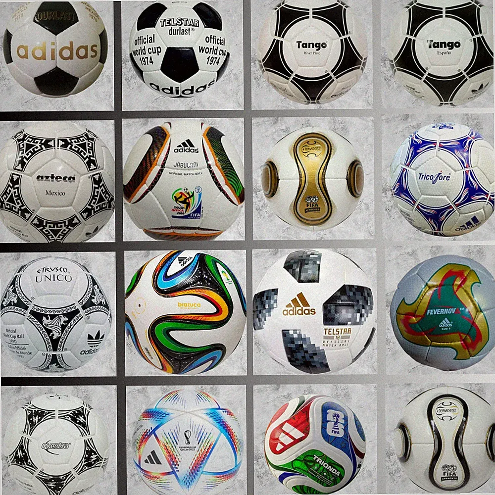 Adidas Historical 16 Ball Set 1970 - 2026 | Official Soccer Match Balls | Size 5