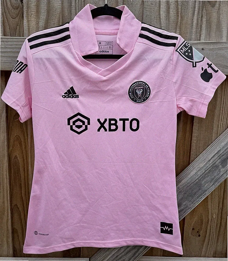 Adidas Inter Miami CF Messi #10 Pink Women’s Slim Fit Soccer Jersey Sz M ⚽️