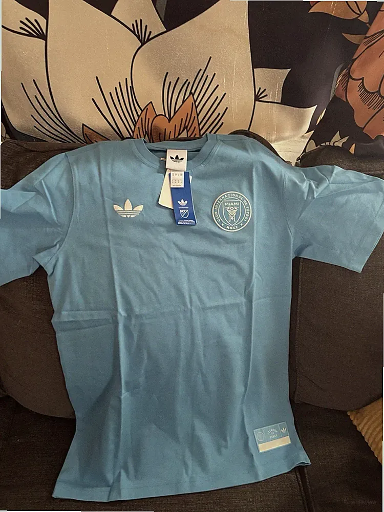 adidas Inter Miami CF MLS Officially Licensed Blue Soccer T-Shirt Men's M