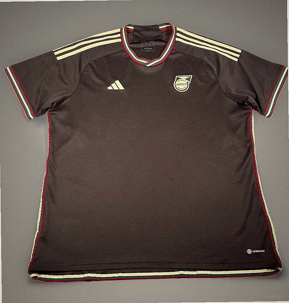 adidas Jamaica Away Jersey Mens 2XL Brown Wales Bonner Soccer Shirt 2023