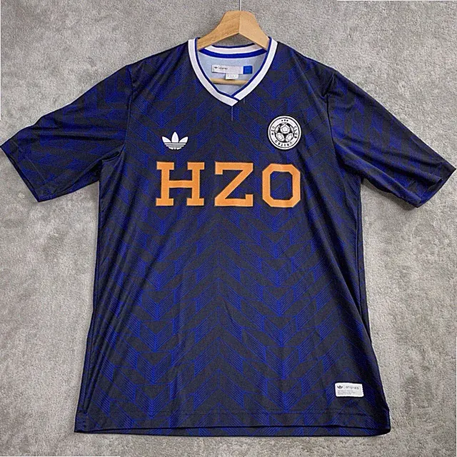 Adidas Jersey Mens Medium Blue HZO #3 United Club Soccer Football V-Neck Stretch