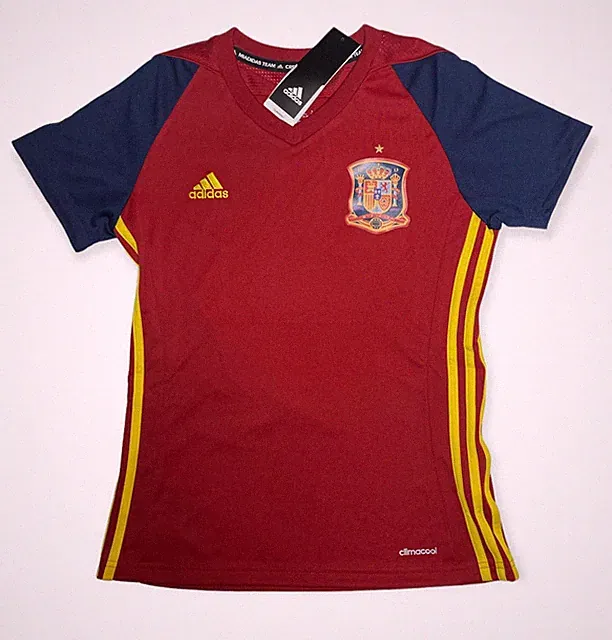 ADIDAS JERSEY, SPAIN TEAM SOCCER TRAVEL JERSEY, ADULT SIZES, GREAT FOR FANS