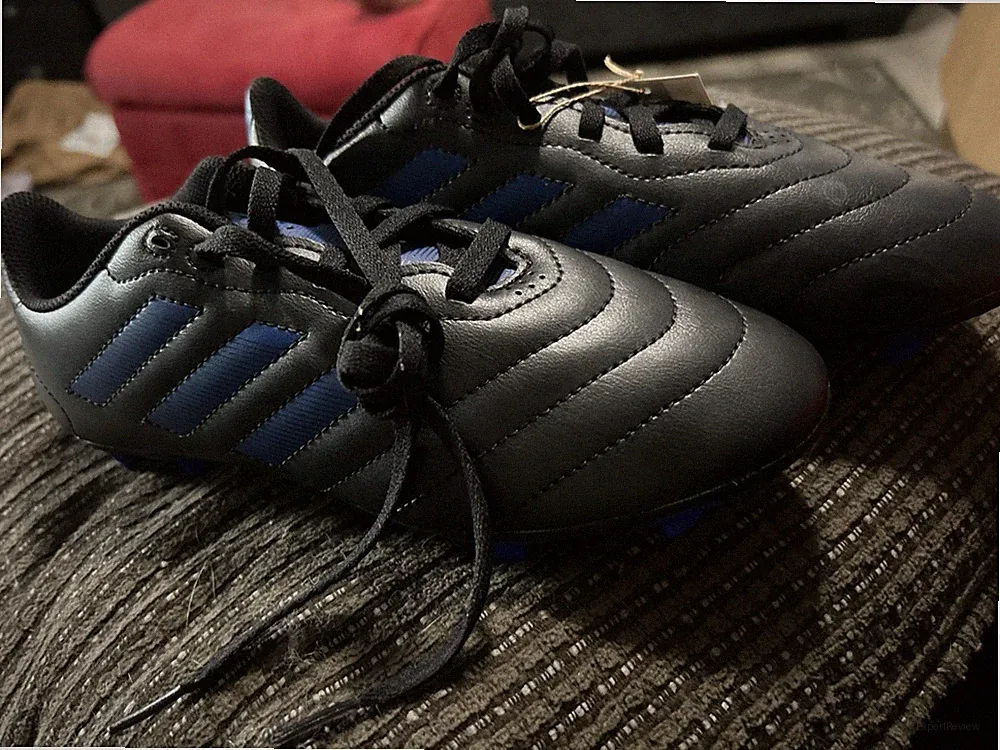 adidas Jr. Goletto VIII Firm Ground Soccer Cleats Black/blue 4 1/2 NEW Shoes