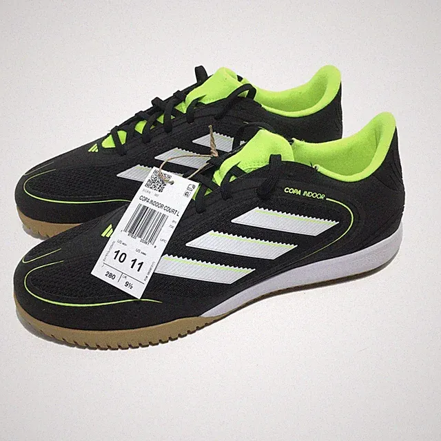 Adidas JR2875 Copa Court League Indoor Soccer Futsal Non-Marking Mens 10 Black
