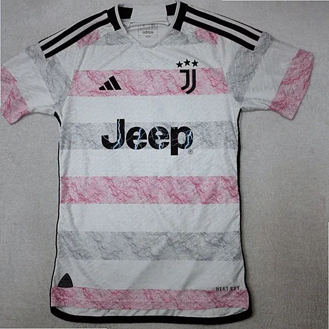 Adidas Juventus 23/24 Jersey Mens Small White Pink Jeep Soccer Nguyen 23 Tagless