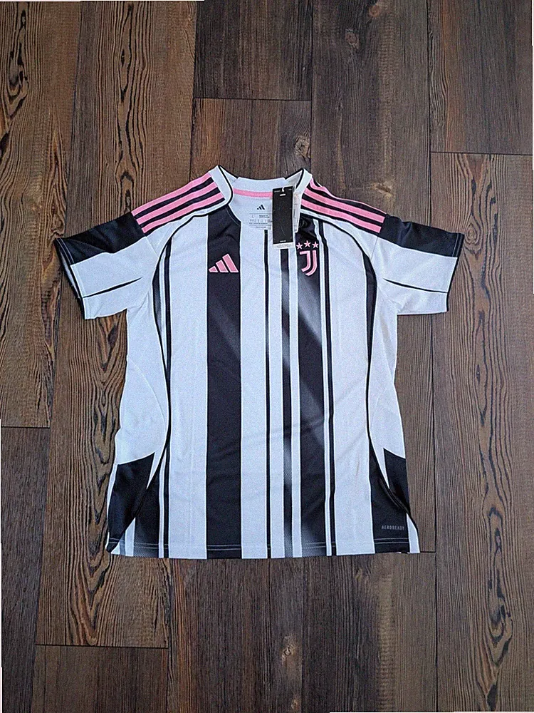 Adidas Juventus Women's Large Home Jersey 2025-2026 Pink & Black Juventus Italy