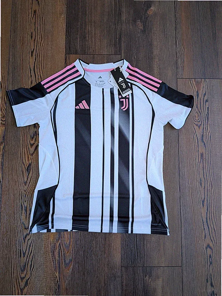 Adidas Juventus Women's Medium Home Jersey 2025-2026 Pink & Black Juventus Italy