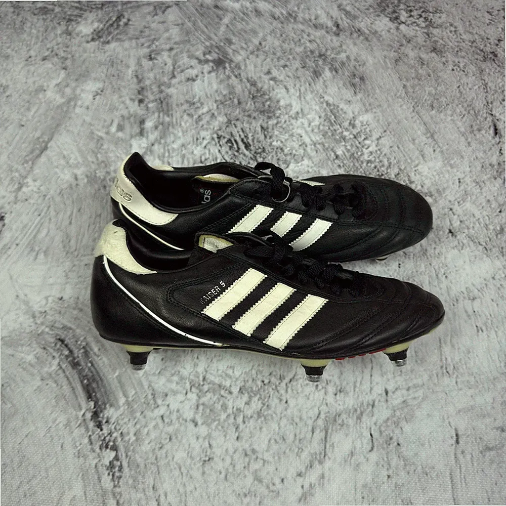Adidas Kaiser 5 Cup Men's Black Beige Leather Soccer Cleats