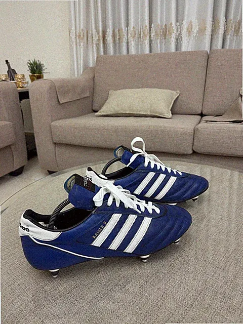 Adidas Kaiser 5 Cup SG Blue Leather Soccer Cleats Men's US 13 / UK 12.5 B34259