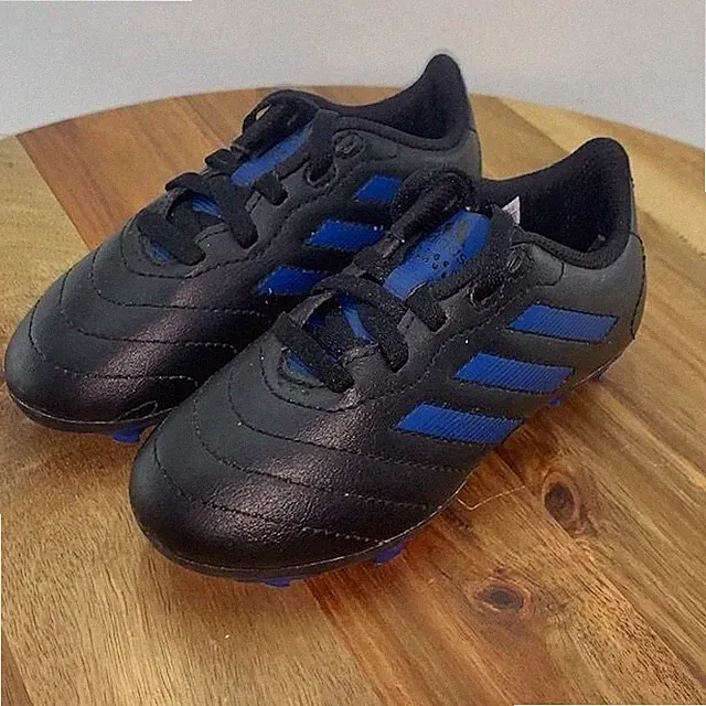Adidas Kid's Goletto VIII FG Soccer Cleats Black/Blue Boys Size 10K Futbol Shoes