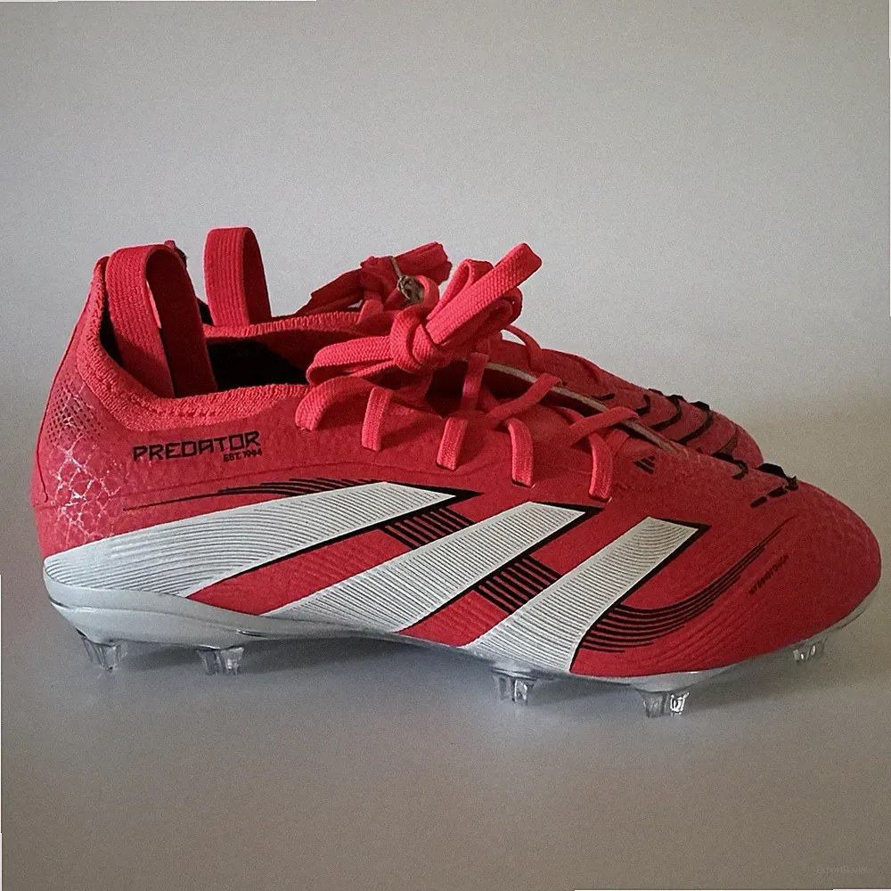 adidas Kids 12K PREDATOR ELITE Fold-Over Tongue FG Soccer Cleats Red IH5077