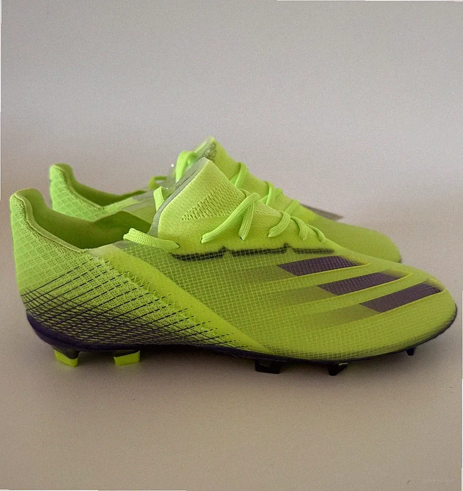adidas Kids 4.5 X GHOSTED.1 FIRM GROUND Soccer Cleats Signal Green EG8180 NEW