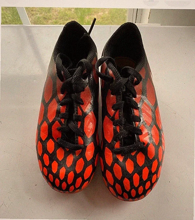 adidas Kids Boys' Soccer Cleats, Orange/Black, US Size 13