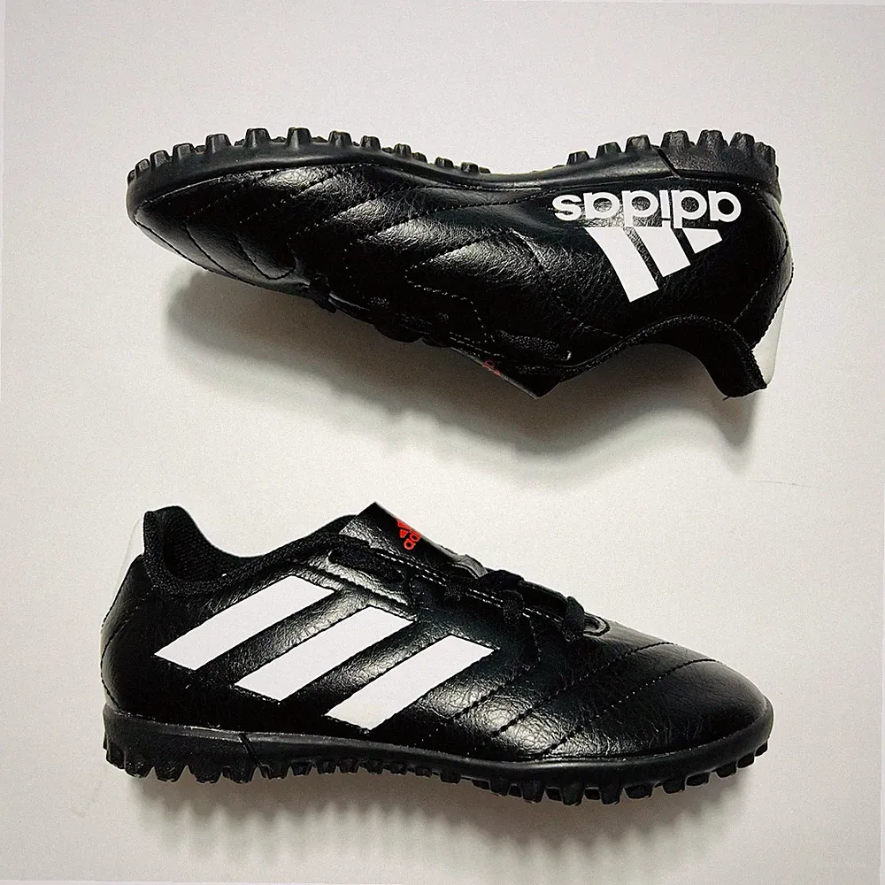 Adidas Kids Boys Sz 1 Goletto VII Turf Soccer Cleats Sneaker Black White Red
