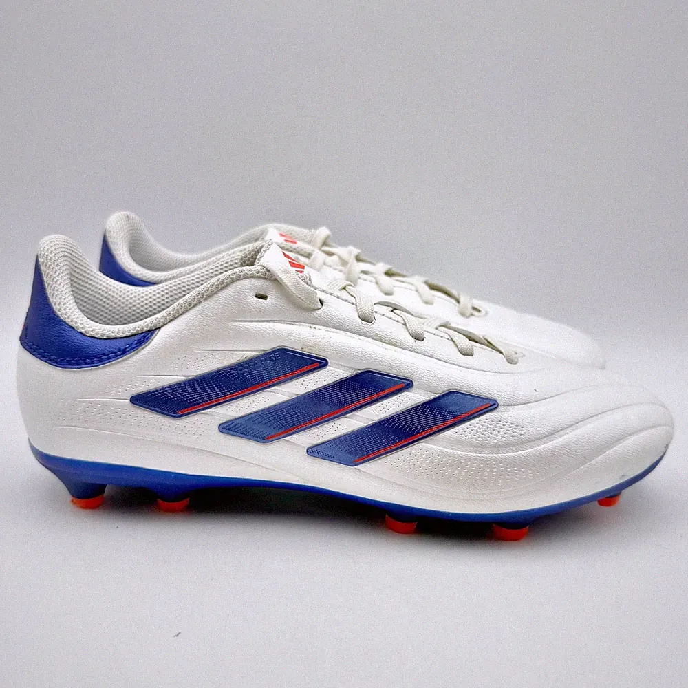 Adidas Kids Copa Pure II League Soccer Cleats US 4 FR 36 White Blue Leather EUC
