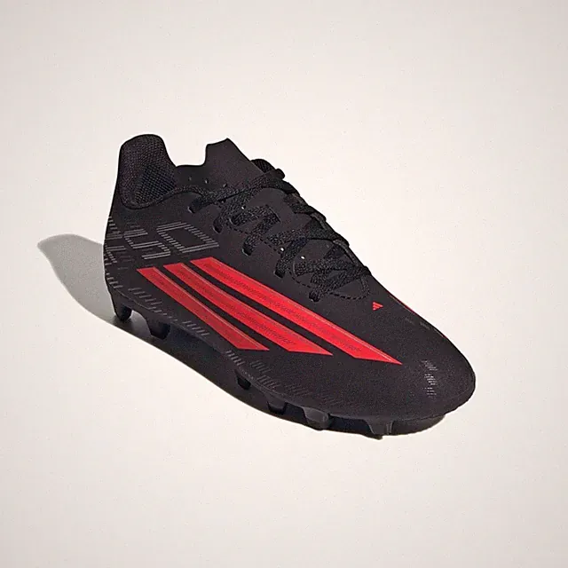 Adidas Kids F50 Club FG MG Soccer Cleats Black Lucid Red Size 6 Big Kid New