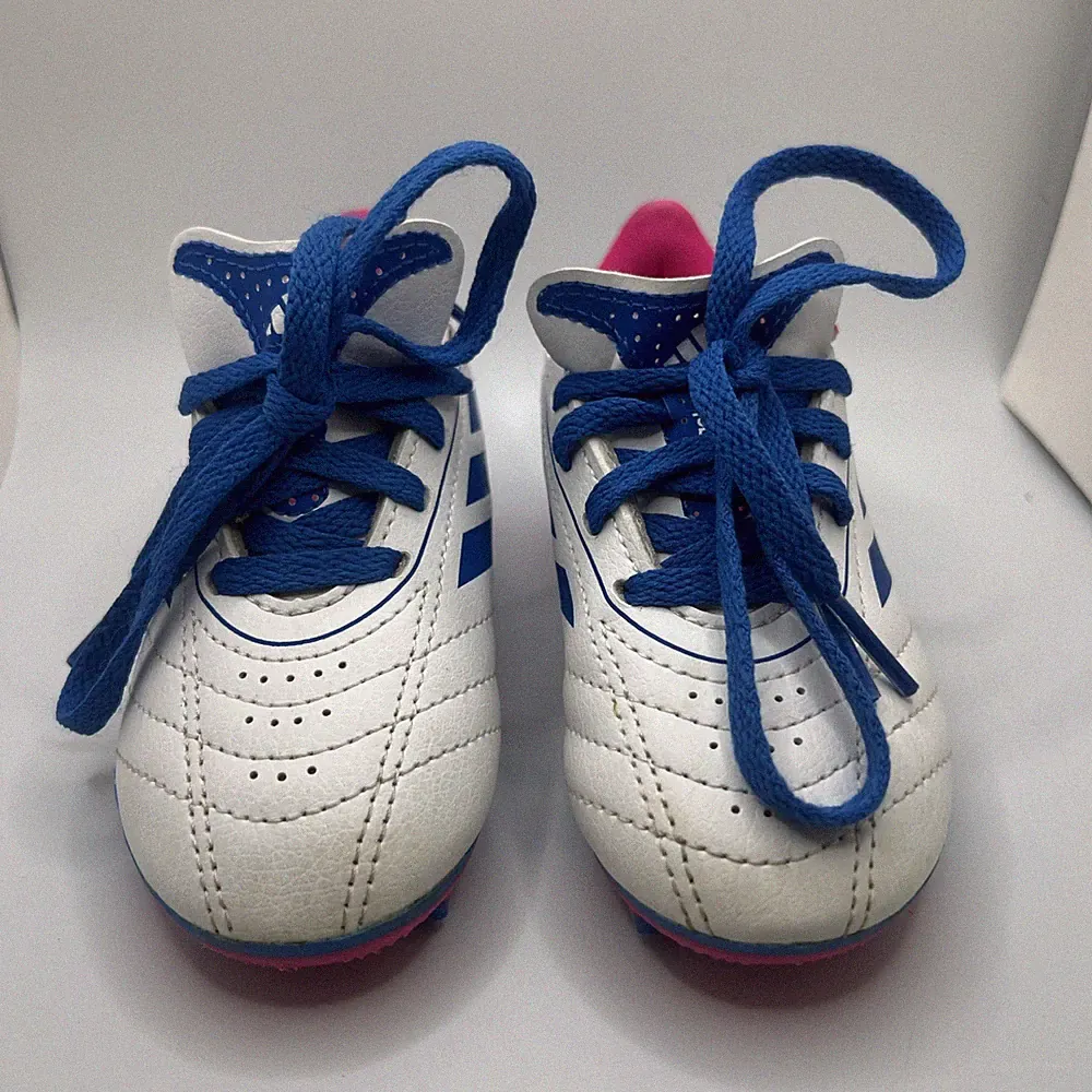 Adidas Kids Girls Goletto IX Soccer Cleats Size 8K White & Pink JI4685 Youth