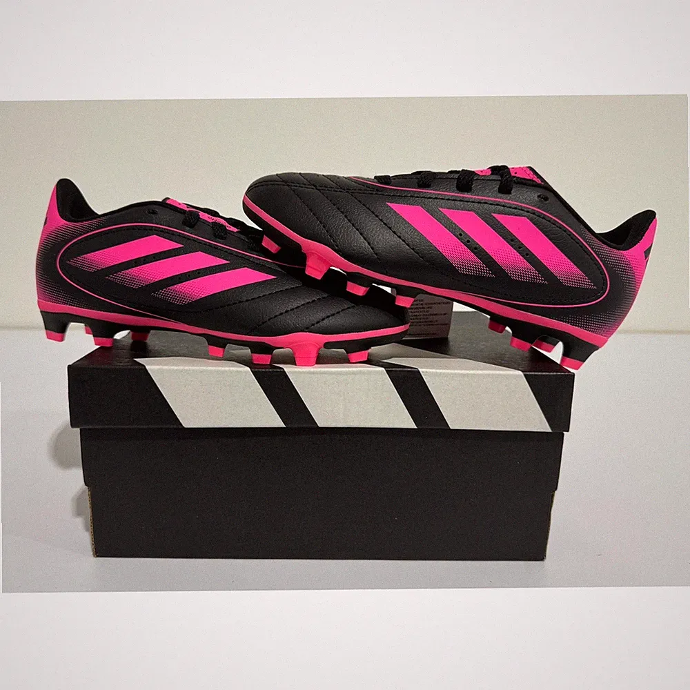 Adidas Kids Goletto IX FG/MG J Soccer Cleats Black/Lucid Pink Size 13K NIB #
