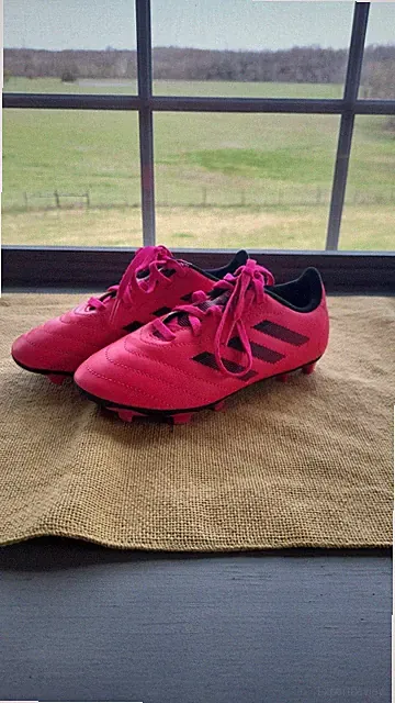 adidas Kids Goletto VIII FG J Pink Black Soccer Cleats, size 1