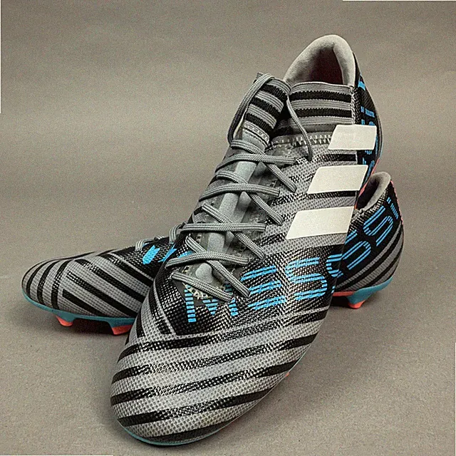 ADIDAS Kids Nemeziz Messi 17.3 FG W19548-GWT Clean Size 10L Youth GREY BLUE PINK
