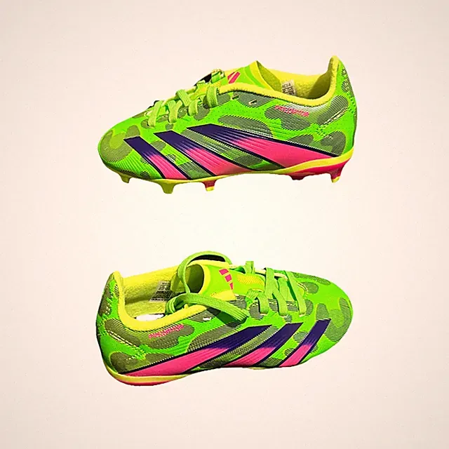 Adidas Kids Predator League L FG J Gen Pre Cleats Size 10.5 Solar Green ID0703