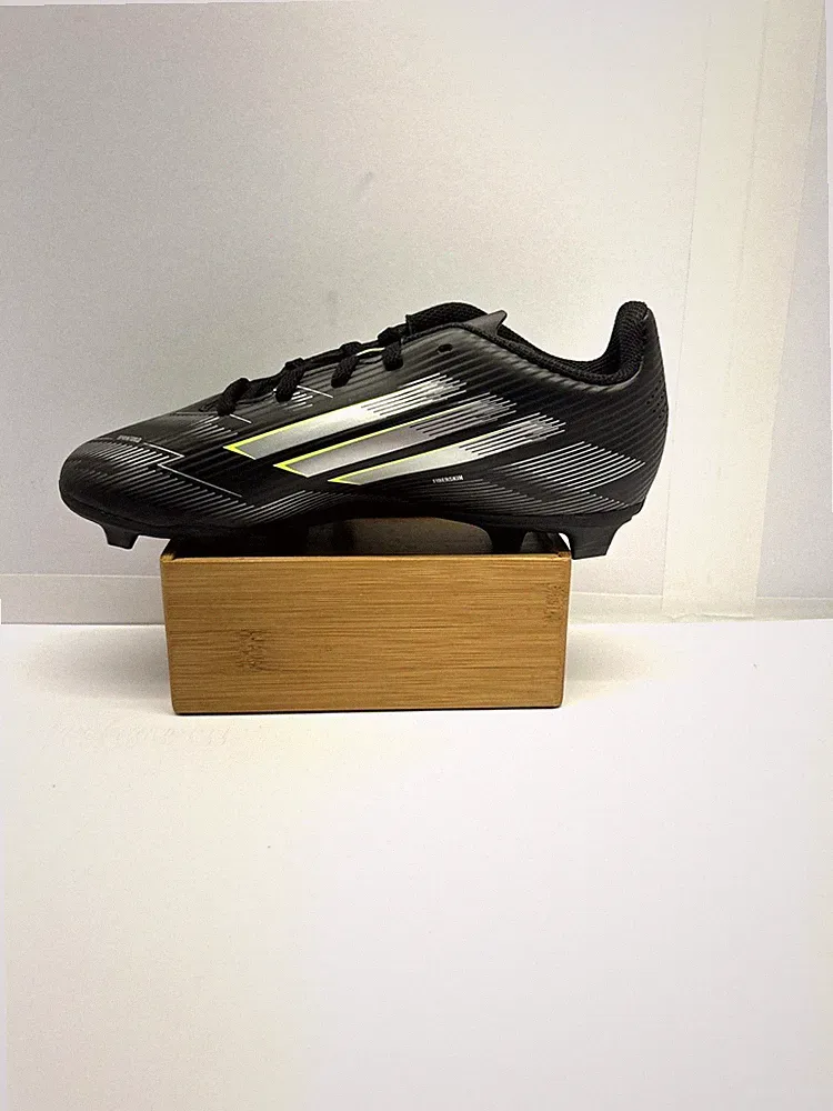 Adidas Kids Soccer Cleats F50 Club Black/Silver Lime Green Size 3 New No Box