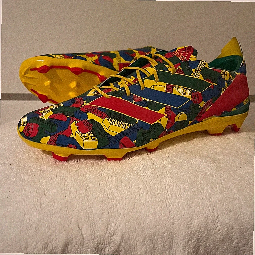 Adidas LEGO Gamemode FG Soccer Cleats Mens Size 13 GW8542 Yellow Green Red Blue