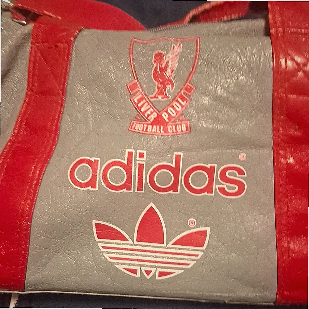adidas Liverpool Football Club Soccer Bag Gray Red