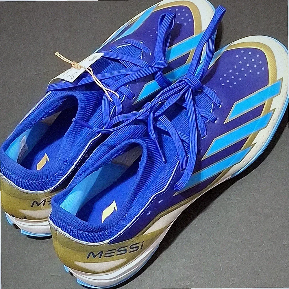 Adidas M-7.5W-8.5 ID0718 X Crazyfast Messi League Turf Soccer Cleats, Lucid Blue