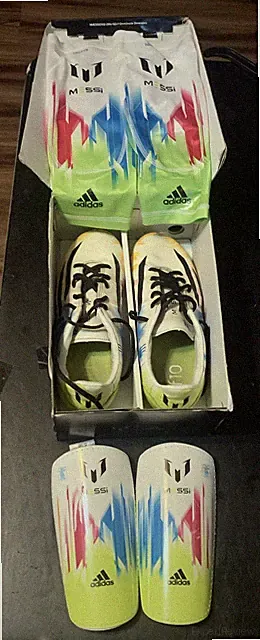 Adidas Male Soccer Cleats MESSI F10 TRX FG J Sz. 5.5. Messi Socks, Messi Guards