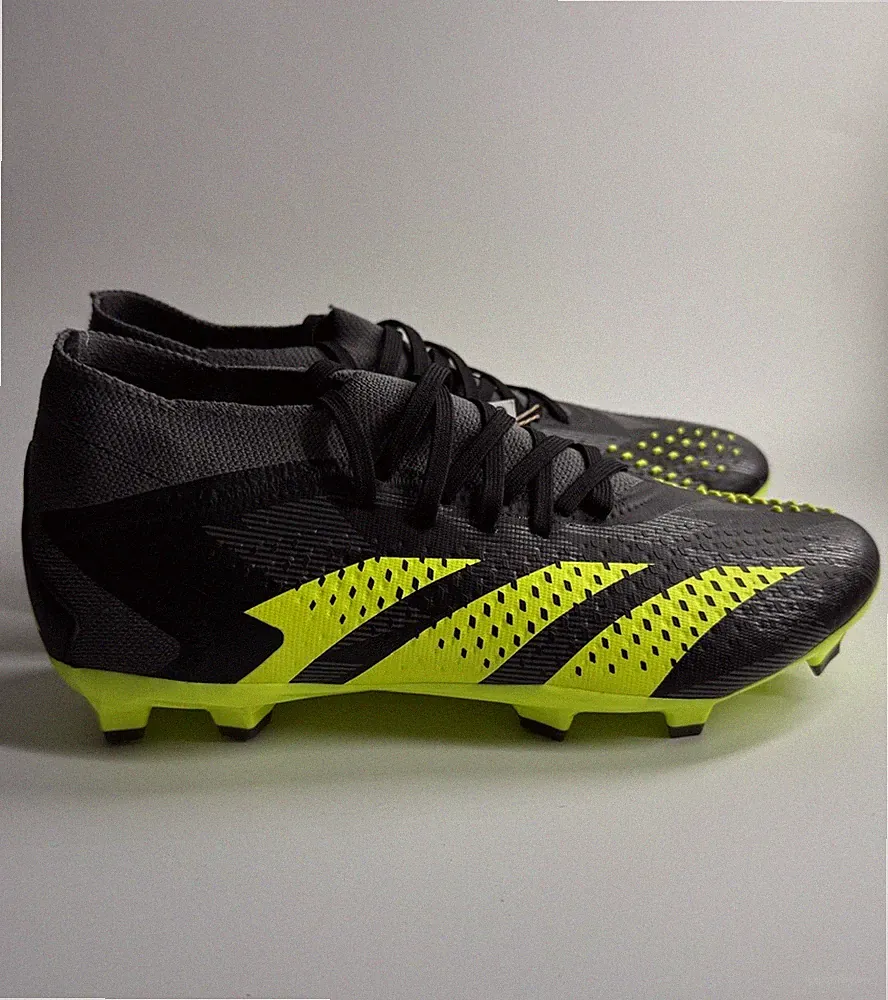 adidas Men 6.5 PREDATOR ACCURACY.2 FIRM GROUND SOCCER CLEATS Black/Yellow IG0781