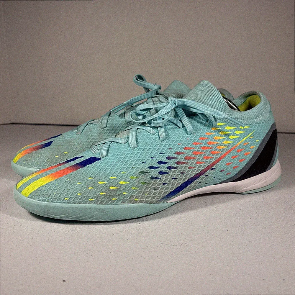 Adidas Men’s 10.5 X Speedportal.3 Indoor Soccer Shoes Cleats Clear Aqua Solar