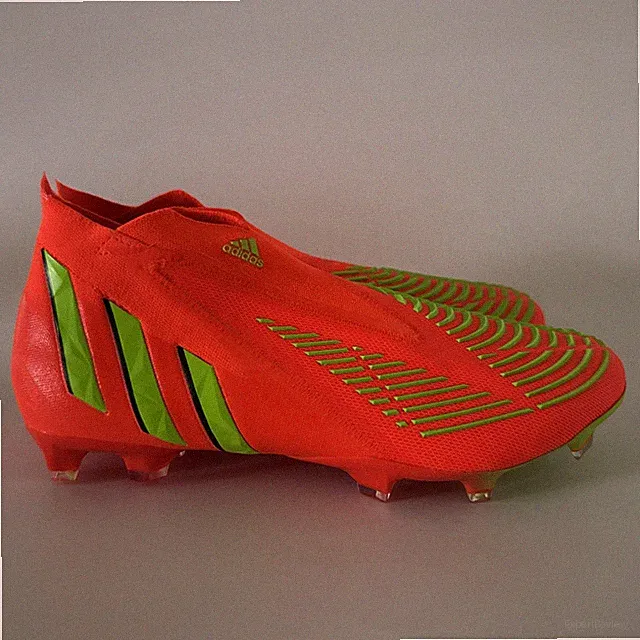 adidas Men’s 11.5 Predator Edge+ FG Soccer Cleats Solar Red/Green GW1039