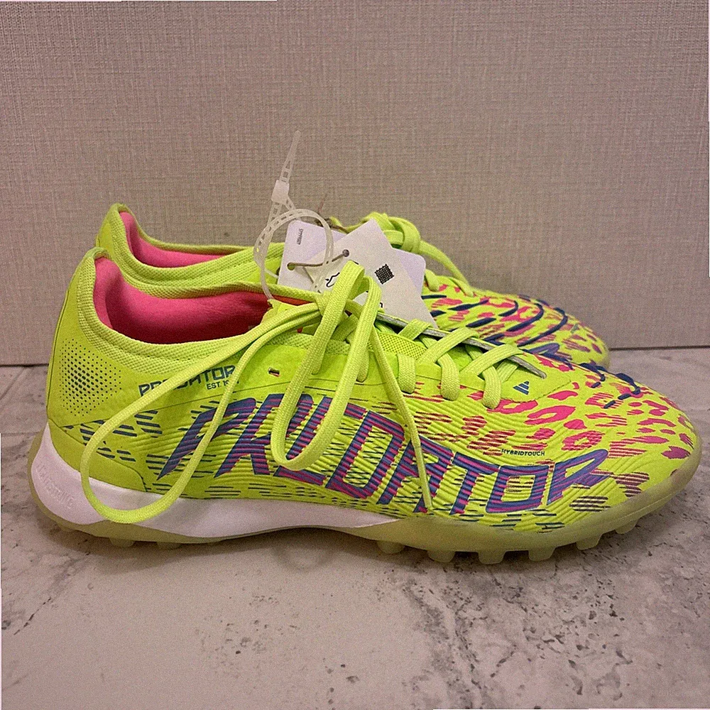 Adidas Men’s 6.5 Predator Pro TF Cleats Lemon Futsal Soccer Spike ID3763