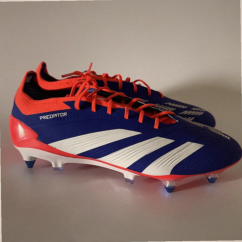 adidas Men’s 7.5 Predator Elite Soft Ground Soccer Cleats Blue White Red IF6323