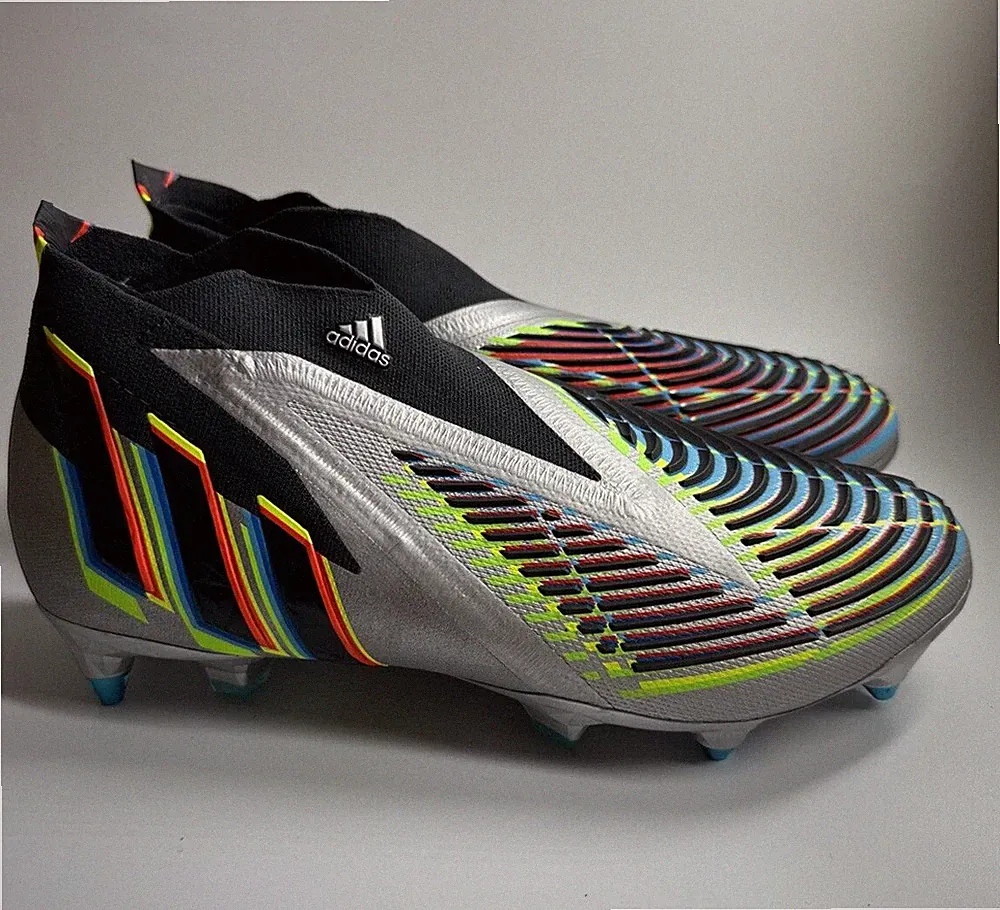 adidas Men’s 8.5/Women’s 9.5 Predator Edge + SG Soft Ground Soccer Cleats HR1570