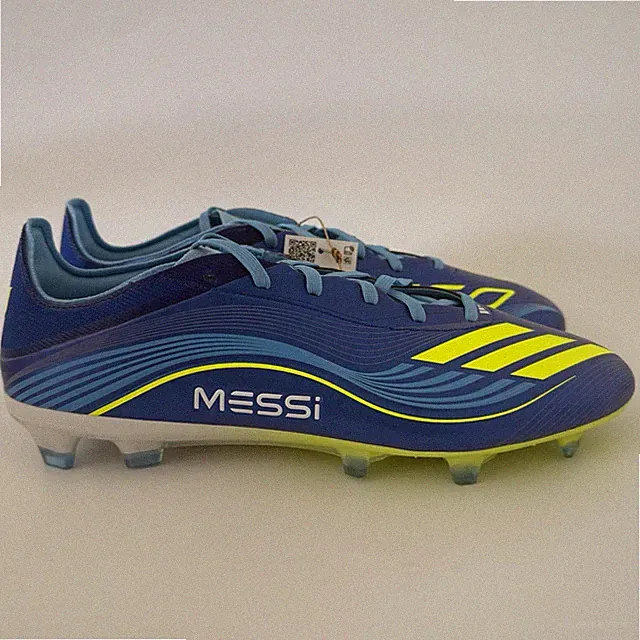 adidas Men’s 9.5 F50 MESSI PRO FIRM GROUND SOCCER CLEATS Semi Blue/Yellow JQ7953