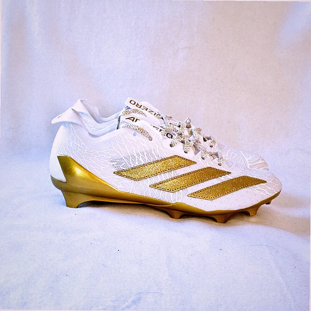 ADIDAS Men's Adizero Electric 2 Exotic Speed Soccer Cleats White Gold Size 10.5