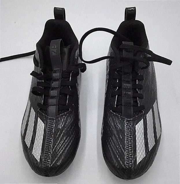adidas Men's Adizero Soccer Cleat, Black/Gray, Sz-4