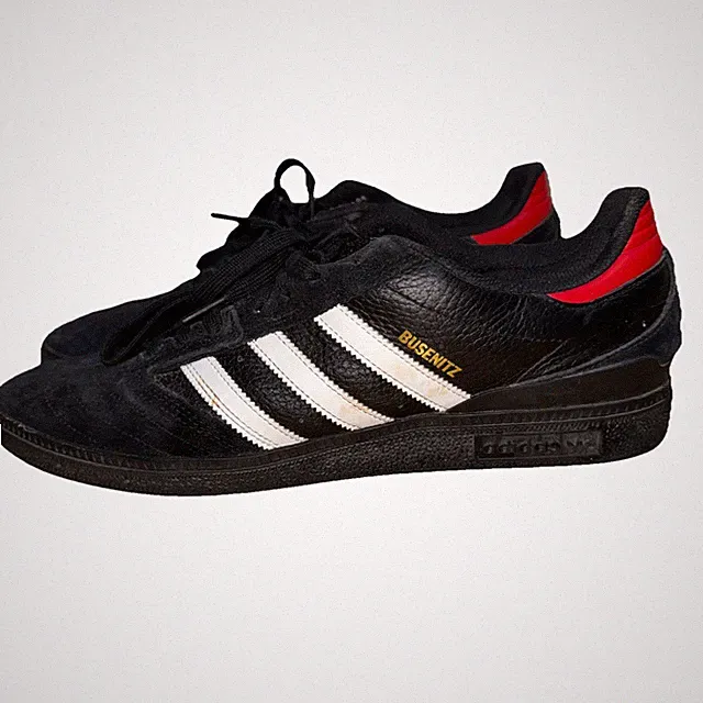 Adidas Men's Busenitz Rare Color Suede Skate Soccer Shoes Black White Red 12