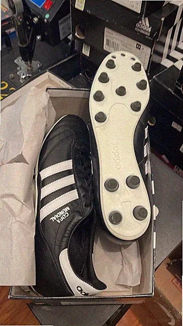 Adidas Men's Copa Mundial Soccer Cleats Black / White K Leather Germany 🇩🇪