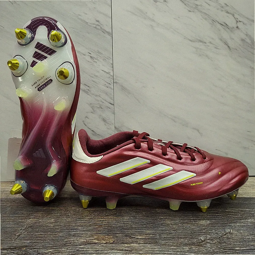 Adidas Men's Copa Pure 2 Elite Firm Ground Cleats Size 4 Burgundy Citrus IE4983