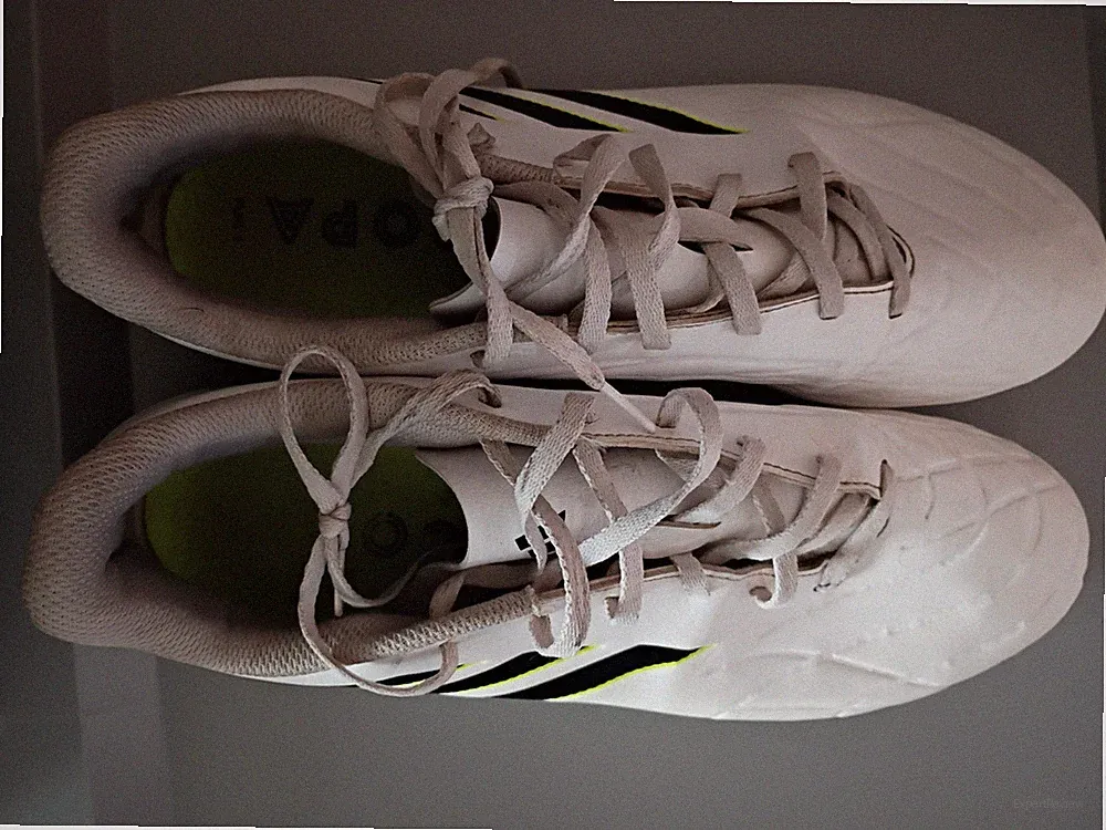 adidas Men's Copa Pure.4 in White Green Indoor Soccer Cleats Size 12 GZ2537