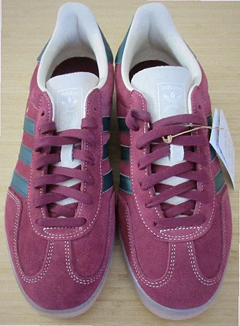 Adidas Men's Gazelle Indoor Suede Shoes Dark Red Green White Size 13 NIB JH5403